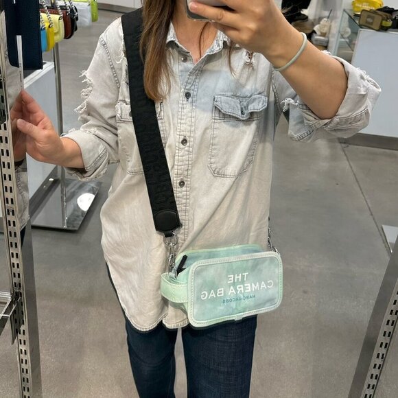 NWT!Marc Jacobs The Camera Bag -Tie dye Blue -canvas - Picture 7 of 16